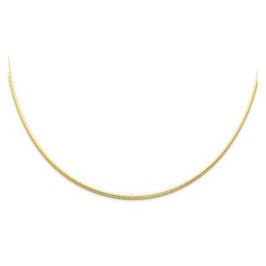 14K Yellow Gold 1.5mm Sparkle Omega Neckla…